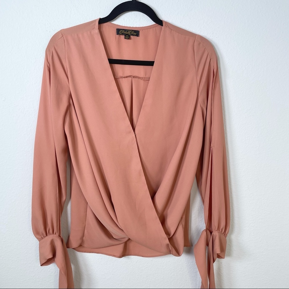 Petal Roz Wrap Style Blouse Sz Small